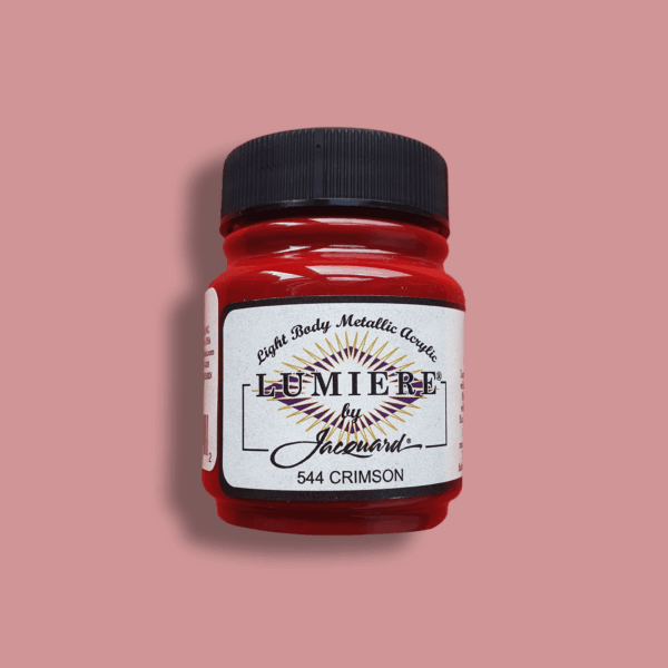 Textielverf Acryl – Lumiere Metallic Jacquard (66ml) - Crimson
