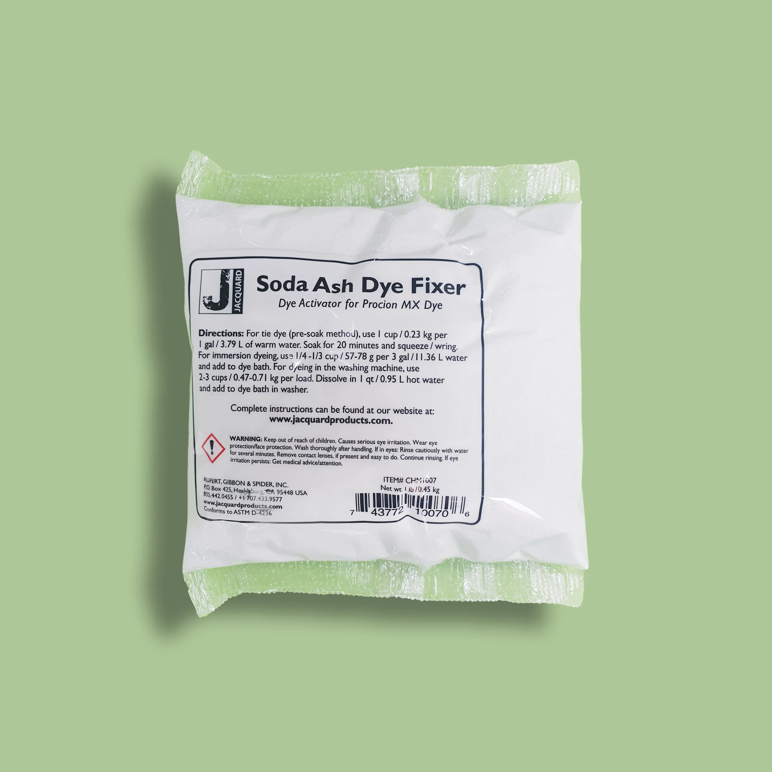 Soda Ash - Dye Activator voor Procion MX Dyes (450 gram)