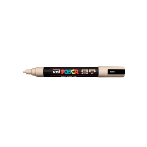 Uni Posca verfmarker PC-5M Medium punt – Losse stift - Beige (nr. 45)