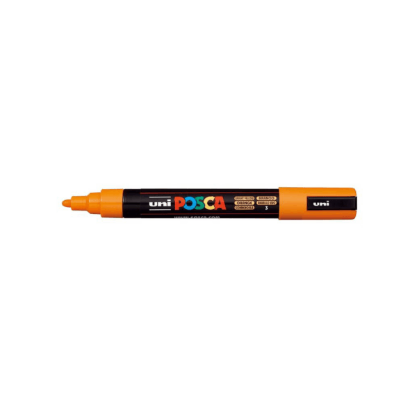 Uni Posca verfmarker PC-5M Medium punt – Losse stift - Bright Yellow (nr. 3)