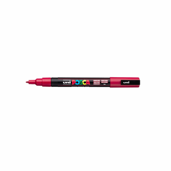Uni Posca verfmarker PC-3M fijne punt – Losse stift - Dark Red (nr. 14)