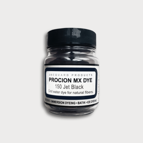 Procion MX textielverf 150 Jet Black – kleurstof voor katoen en andere natuurlijke stoffen