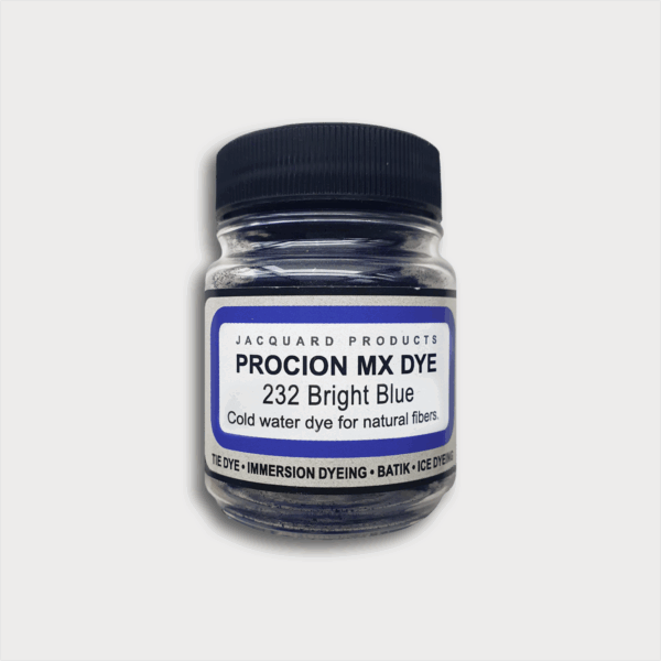 Procion MX textielverf 232 Bright Blue – verfpoeder voor katoen en andere natuurlijke vezels