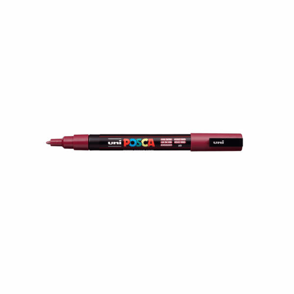 Uni Posca verfmarker PC-3M fijne punt – Losse stift - Red Wine (nr. 60)