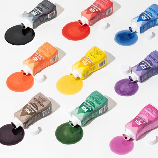 Verschillende kleuren Rit DyeMore textielkleurstof voor synthetische stoffen