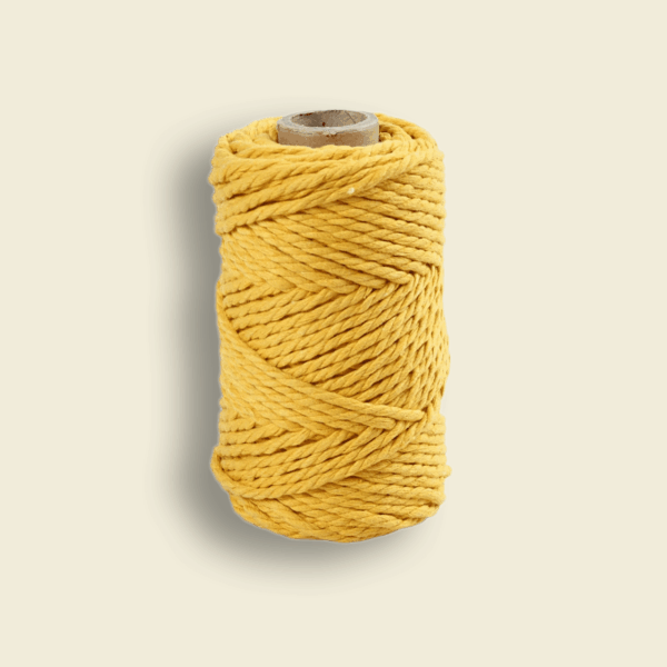 Macramé koord 4mm - Geel