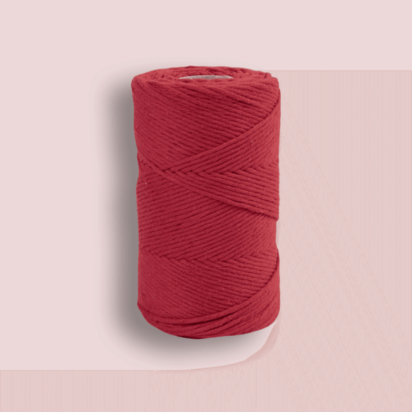 Macramé koord 2mm - Rood