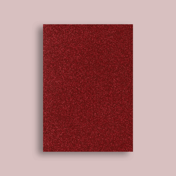 Opstrijkfolie glitter vel - Rood