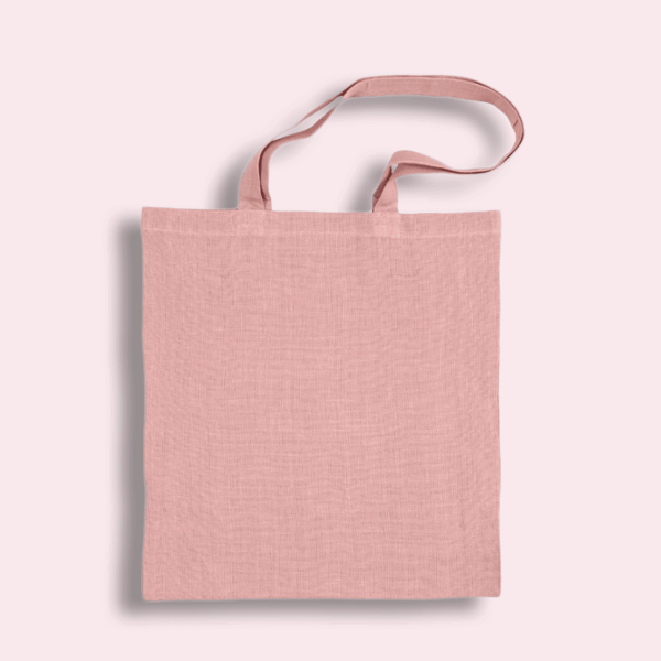 Cotton tote bag pink 38x42cm