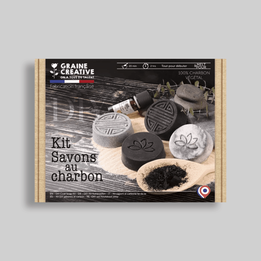 DIY set - Soap making with charcoal Graine Creative