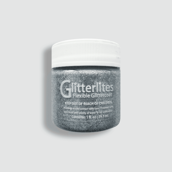 Leather paint Angelus Glitterlites - Silver Spark