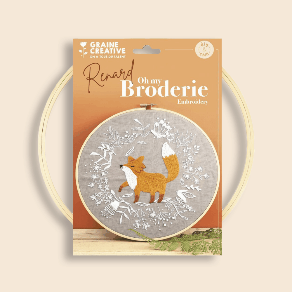 Embroidery kit - DIY set Fox Graine Creative