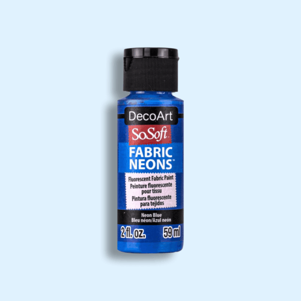 Textile paint SoSoft Acrylic Fabric Neons DecoArt (59ml) - Neon Blue