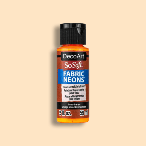 Textile paint SoSoft Acrylic Fabric Neons DecoArt (59ml) - Neon Orange