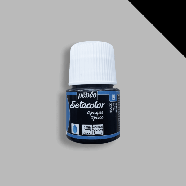 Textile Paint Setacolor Opaque Pebeo 45ml - Black