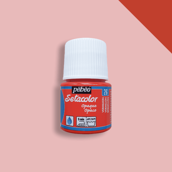 Textile Paint Setacolor Opaque Pebeo 45ml - Vermilion