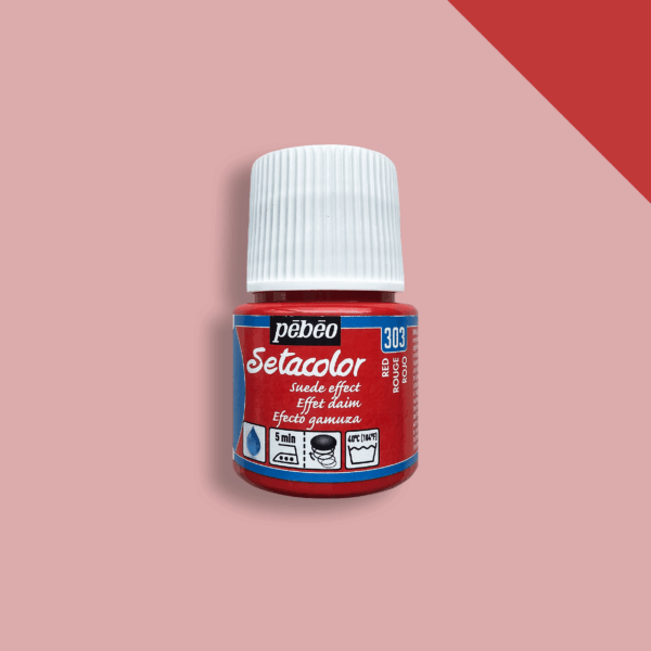 Textile paint Pebeo Setacolor Suede Effect (45ml) - Red