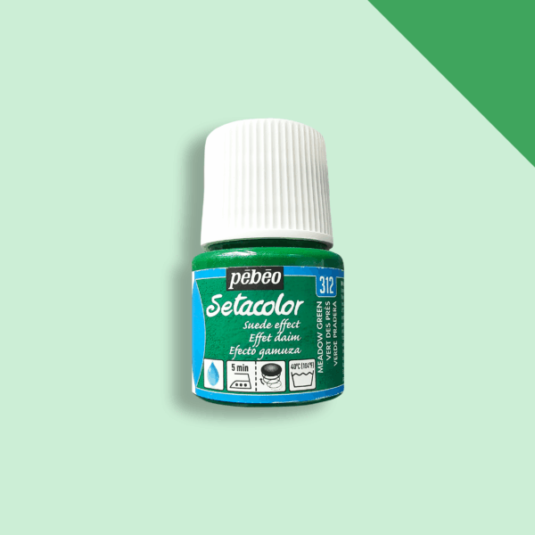 Textile paint Pebeo Setacolor Suede Effect (45ml) - Meadow Green