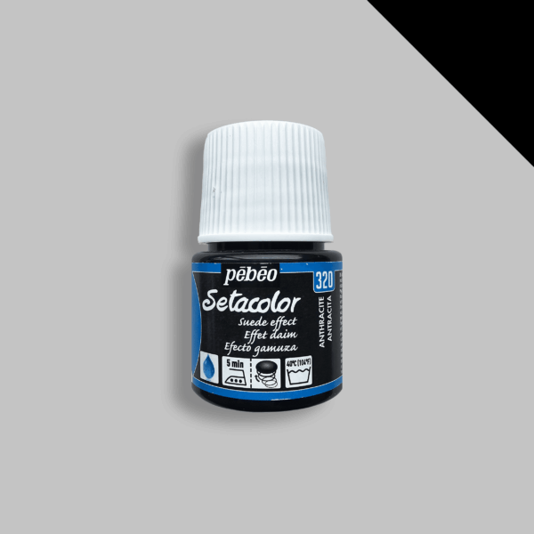 Textile paint Pebeo Setacolor Suede Effect (45ml) - Anthracite