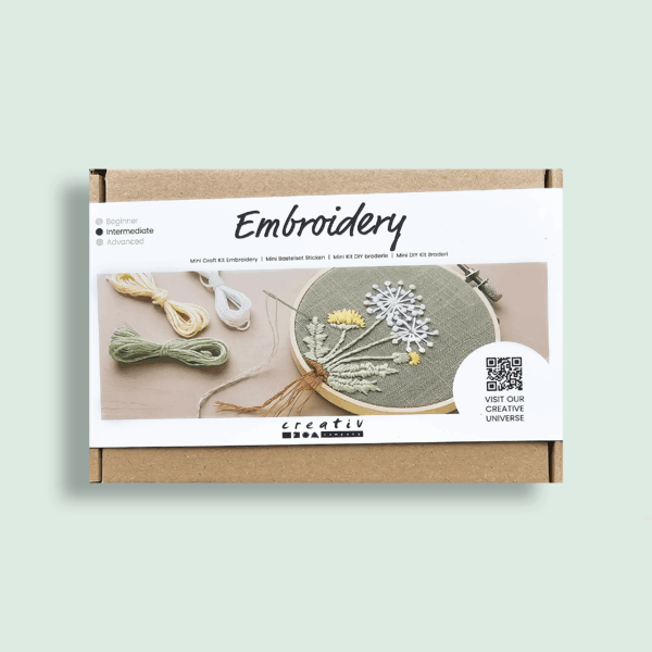 Kleine Hobbyset Borduren wandhanger met bloemen
