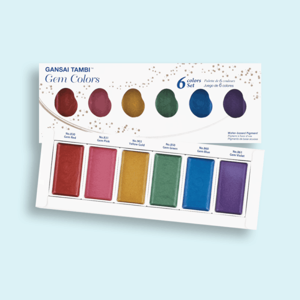 Aquarelverf Gansai Tambi 6 Gem Colors