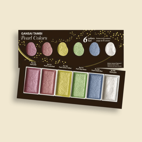 Aquarelverf Gansai Tambi 6 Pearl Colors