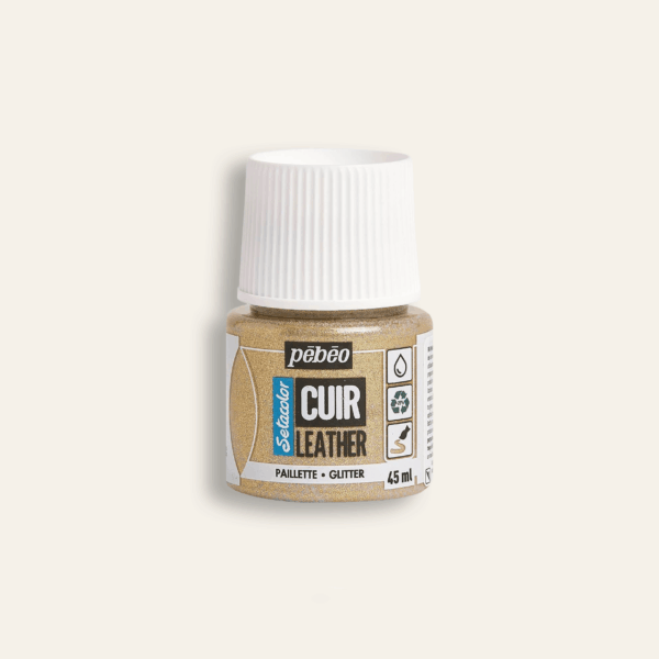 Leerverf Pebeo Setacolor Cuir Leather - Glitter Gold