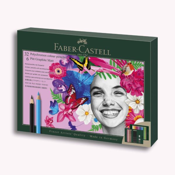 Faber-Castell Tekenset Polychromos en Pitt Grafiet Mat 40-delig