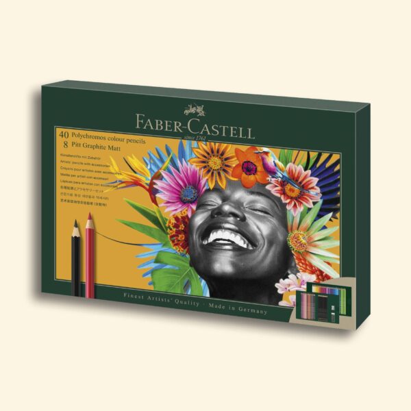 Faber-Castell Polychromos and Pitt Graphite Matt Drawing Set 50-pieces