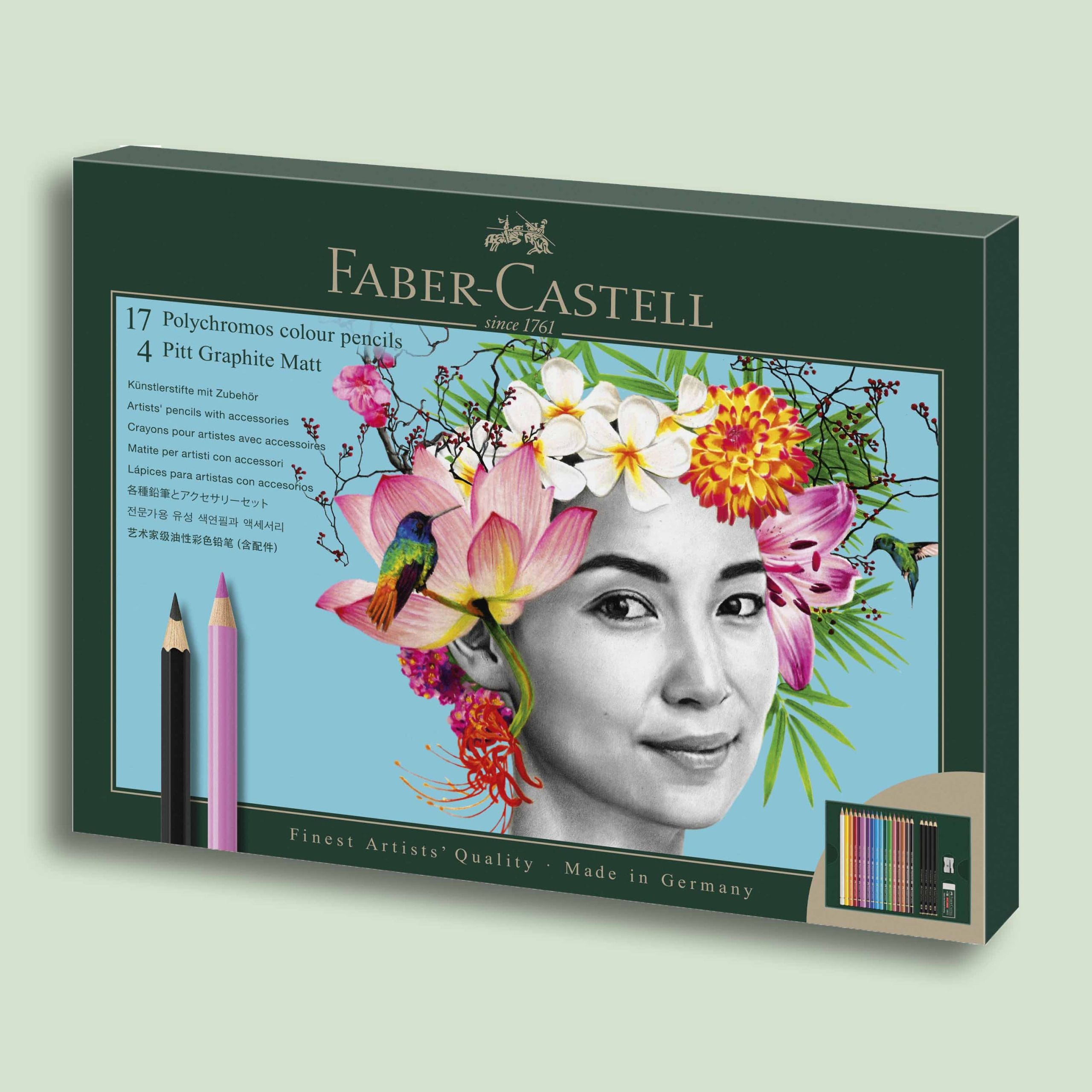 Faber-Castell Tekenset Polychromos en Pitt Grafiet Mat 23-delig