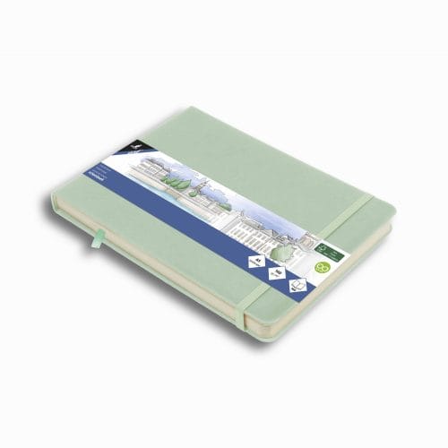 Sketchbook Kangaro A5 Landscape 140gr 80 sheets cream white with elastic and ribbon - Image 3