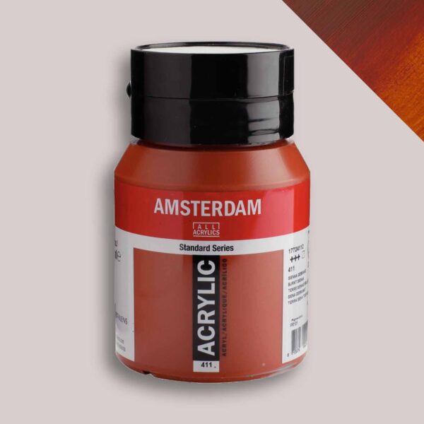 Amsterdam Acrylverf Pot 500 ml - Sienna Gebrand