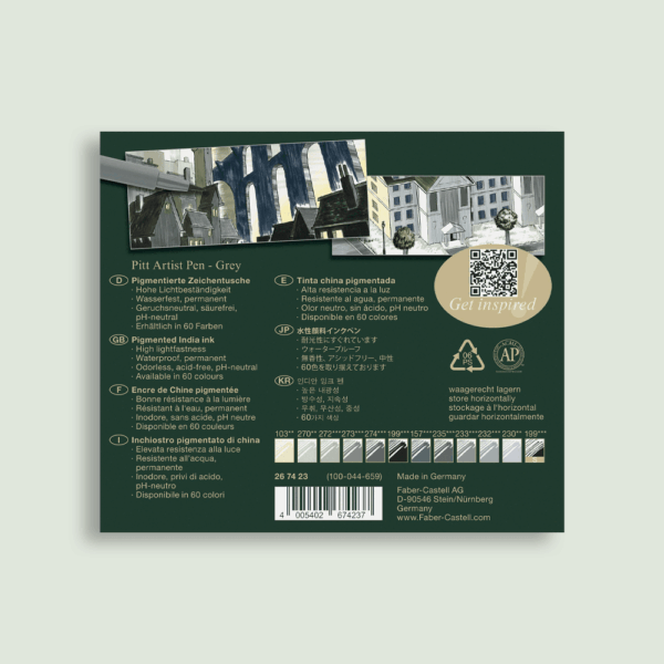 Alternative view of Faber-Castell Pitt Artist Pen Brush - set 12 stuks Grijstinten