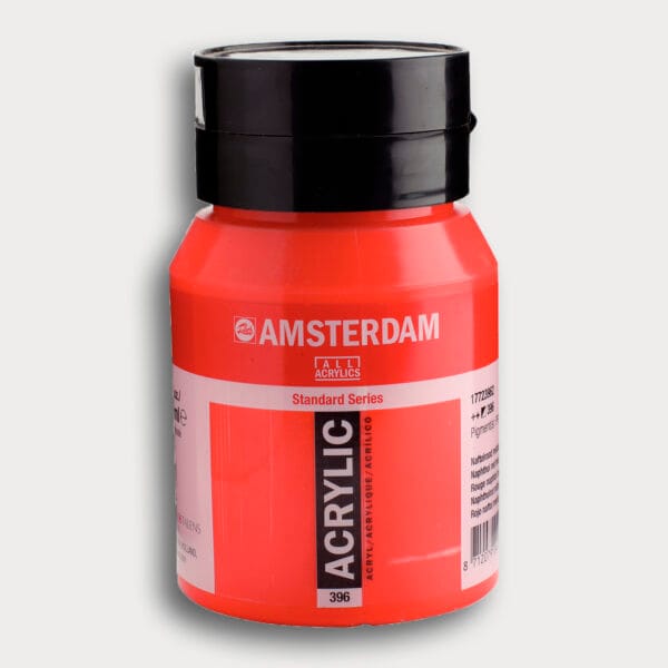 Amsterdam Acrylverf 500 ml Pot - Naftolrood Middel 396