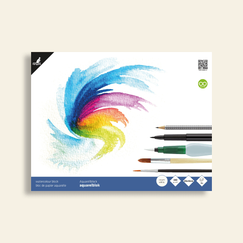 Aquarelpapier 16 vel 300 grams 24x32 cm - Kangaro