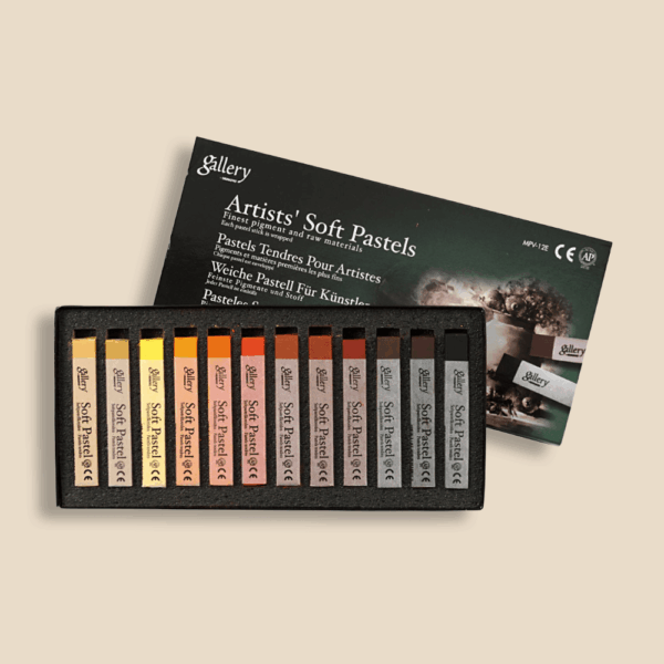 Pastel chalks 12 earth tones - Artist soft pastels Gallery
