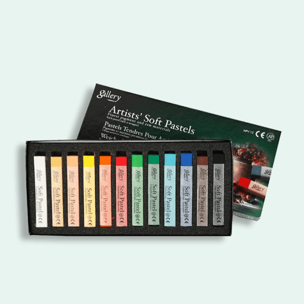 Pastel chalks mix of 12 colors - Artist soft pastels Gallery