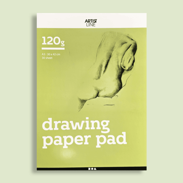 Drawing pad A3 portrait 120 grams paper white 30 sheets - Artist Line