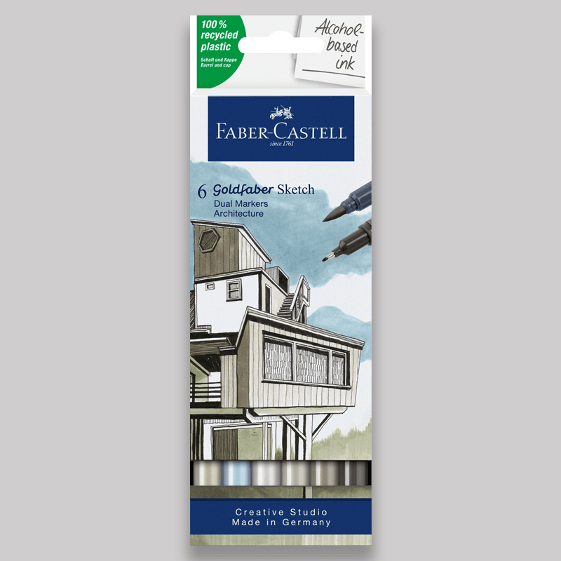 Faber-Castell Goldfaber Sketch Dual Markers alcohol-based - set of 6 pieces Architecture