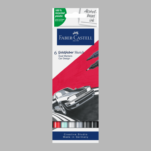 Faber-Castell Goldfaber Sketch Dual Markers op alcoholbasis - set 6 stuks Car Design