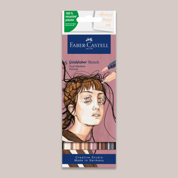 Faber-Castell Goldfaber Sketch Dual Markers op alcoholbasis - set 6 stuks Portrait
