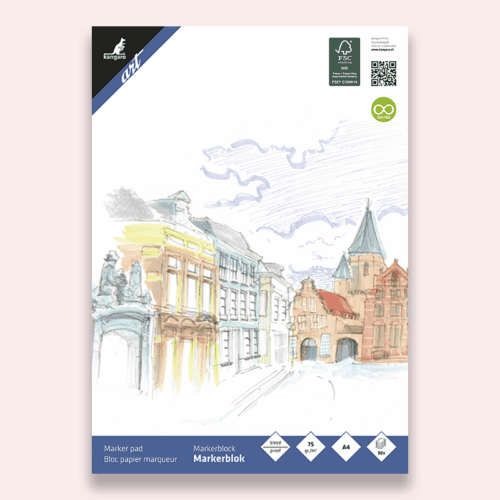 Markerpapier Kangaro A4 wit - 50 vellen 75 grams