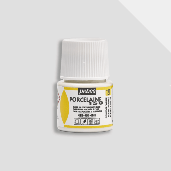 Pebeo Porcelaine 150 Matt Verf 45ml – Matte Porseleinverf - Powder White