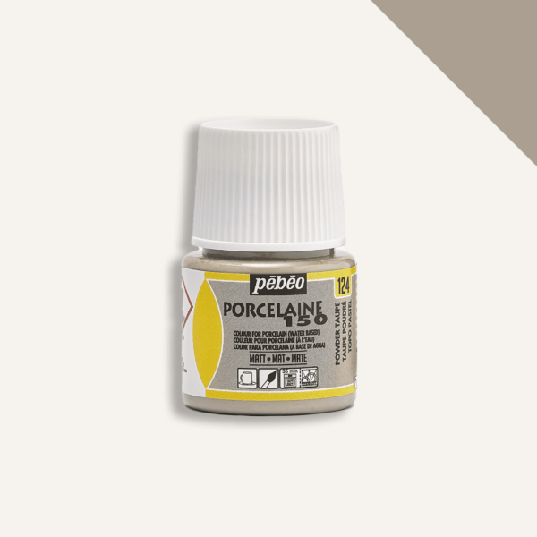 Pebeo Porcelaine 150 Matt Verf 45ml – Matte Porseleinverf - Powder Taupe