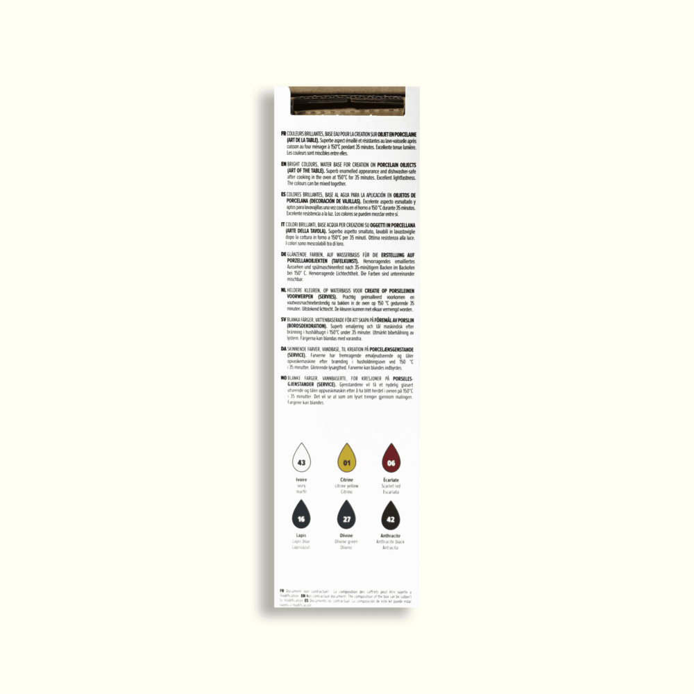 Pebeo Porcelaine 150 Verf set 6x20ml (756471) – Porseleinverf - Afbeelding 2