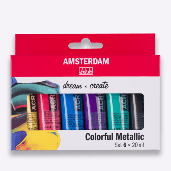 Amsterdam Acrylverf Kleurrijke Metallic Set 6 x 20ml