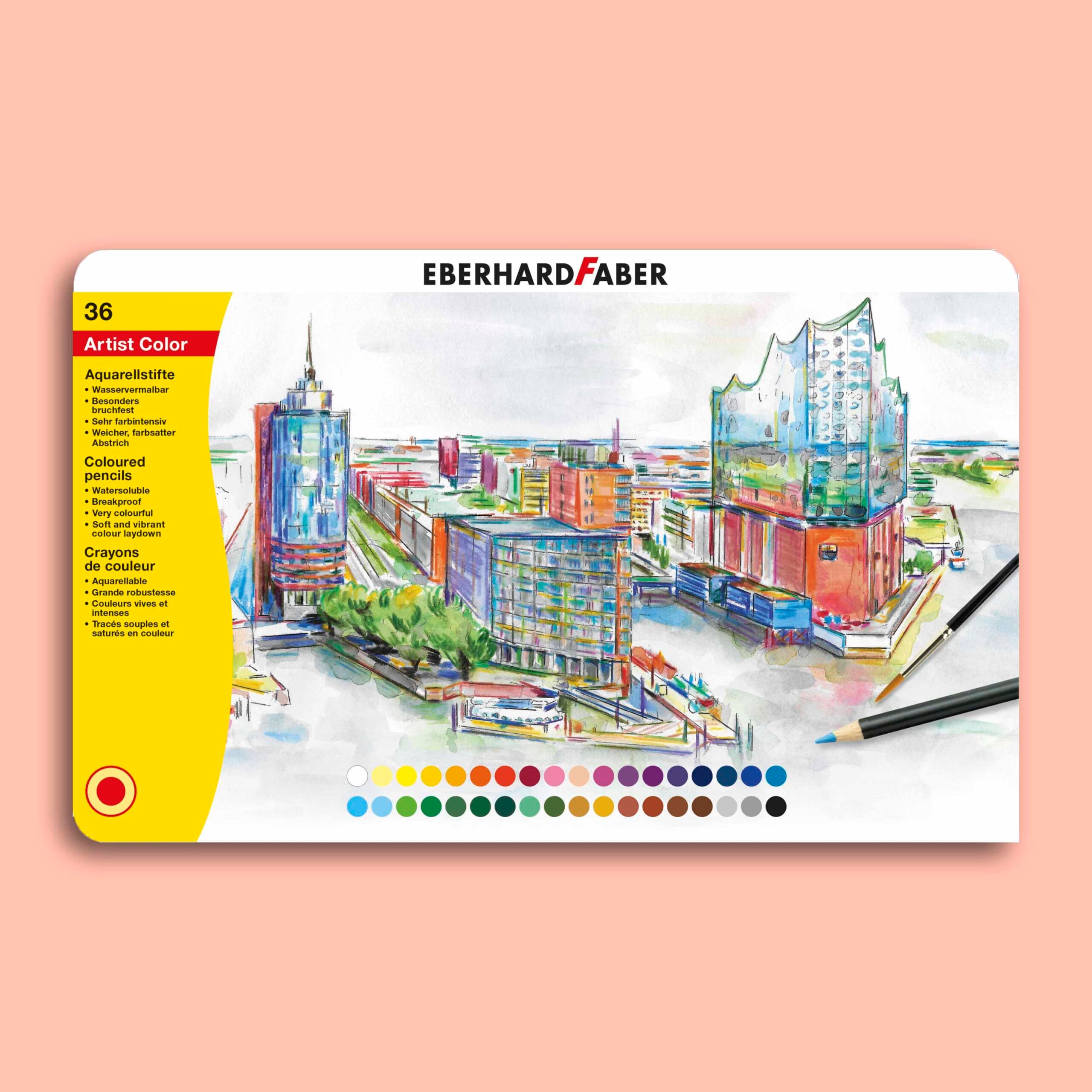 Aquarelpotloden set 36 stuks – Eberhard Faber Artist Color