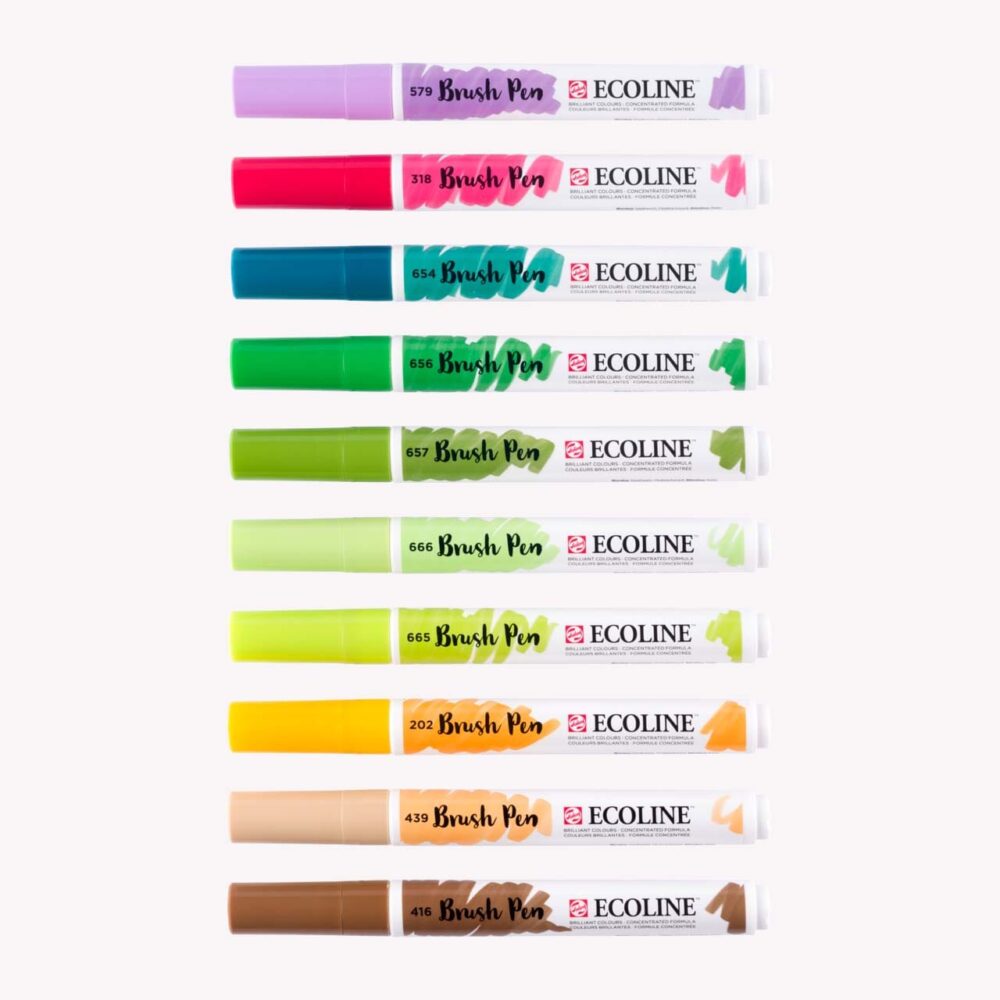 Ecoline Brush Pen Set Botanical – 10 colours - Image 3