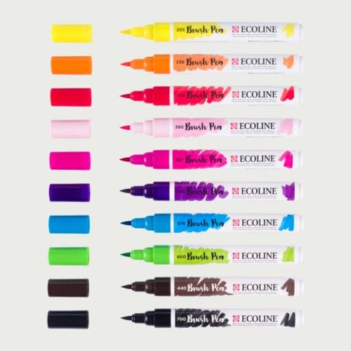 Ecoline Brush Pen Set Helder – 10 kleuren - Afbeelding 4
