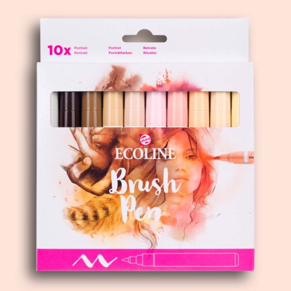 Ecoline Brush Pen Set Portrait – 10 colours